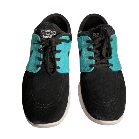 Men’s Nike SB Stefan Janoski Max sneaker black and mint colorway. Size 13 - Picture 3 of 12